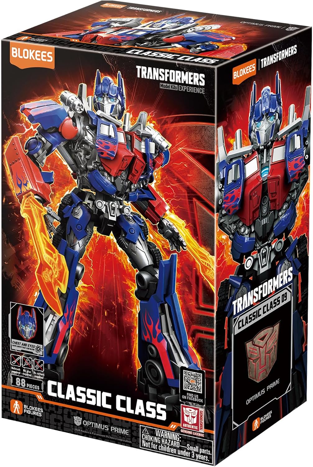 BLOKEES Transformers Classic Class 09 - Optimus Prime - Light-Up Eyes E Chest (Model Kit 88 Pz.)