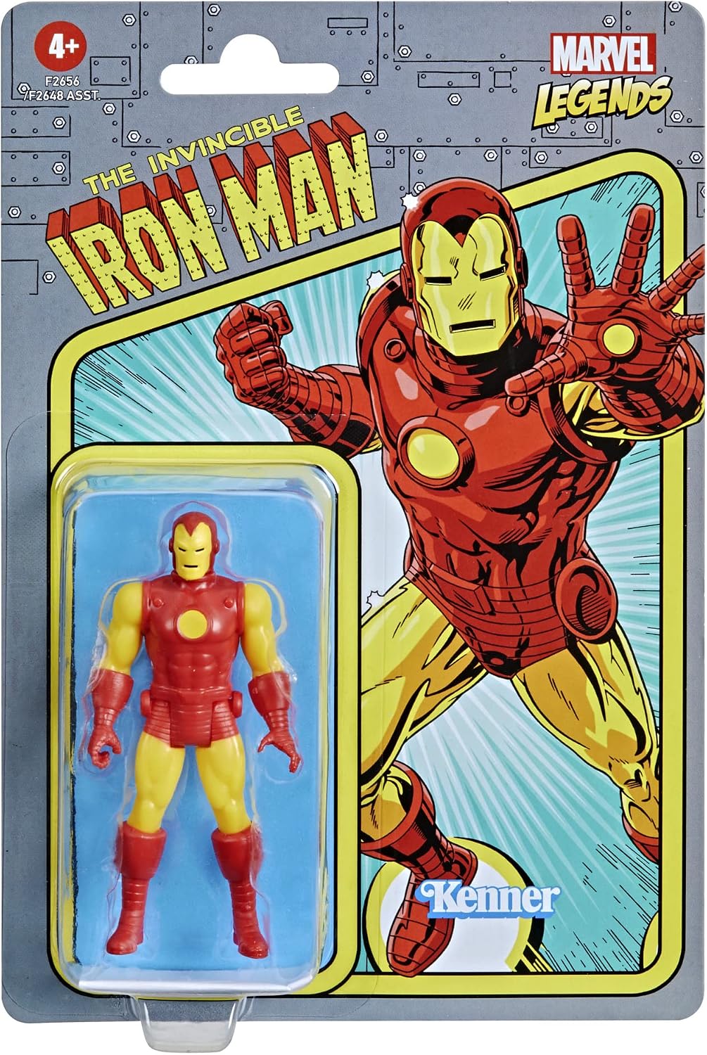 Marvel Hasbro Legends, action figure giocattolo di Iron Man della collezione Retro 375 Collection